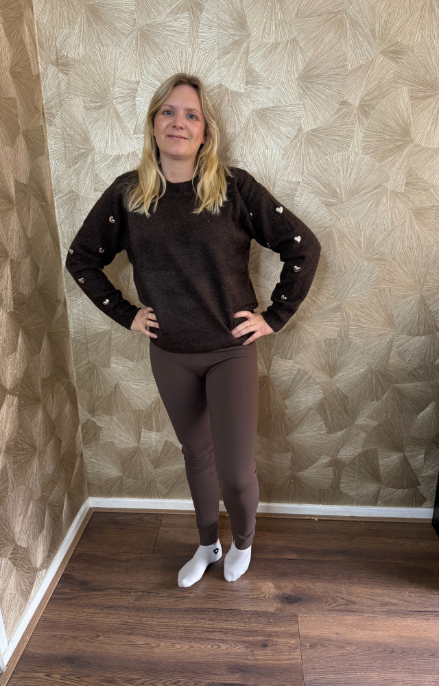 Thermo legging bruin.